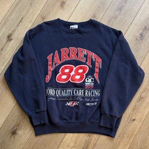 Vintage Chase Authentic Dale Jarrett #88 Ford Racing Sweatshirt Sz XL FLAW READ